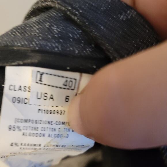 Class Roberto Cavalli Cotton Cashmere Blend Pants Womens 6 Gray Black‎ Trim - Picture 12 of 14